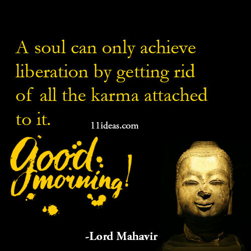 message of jain god with good morning image